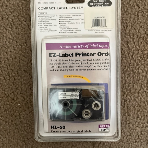 Casio Label It! Printer in Blue and Gray - Picture 5 of 7